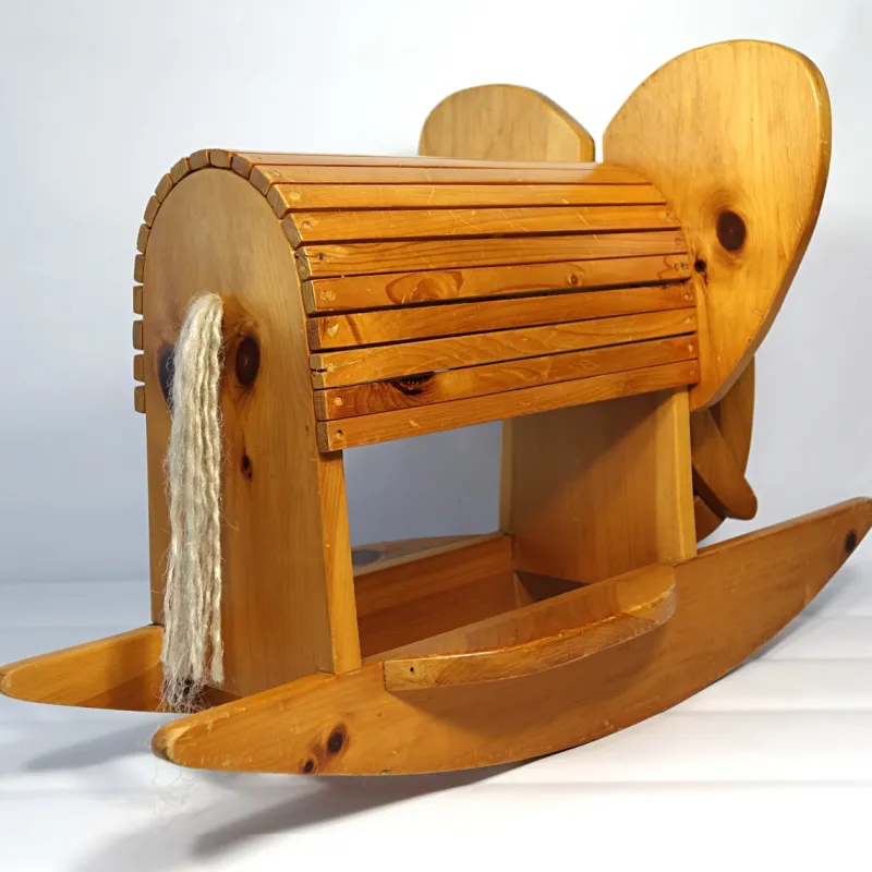 Pamono Mid-Century Modern Wooden Rocking Elephant