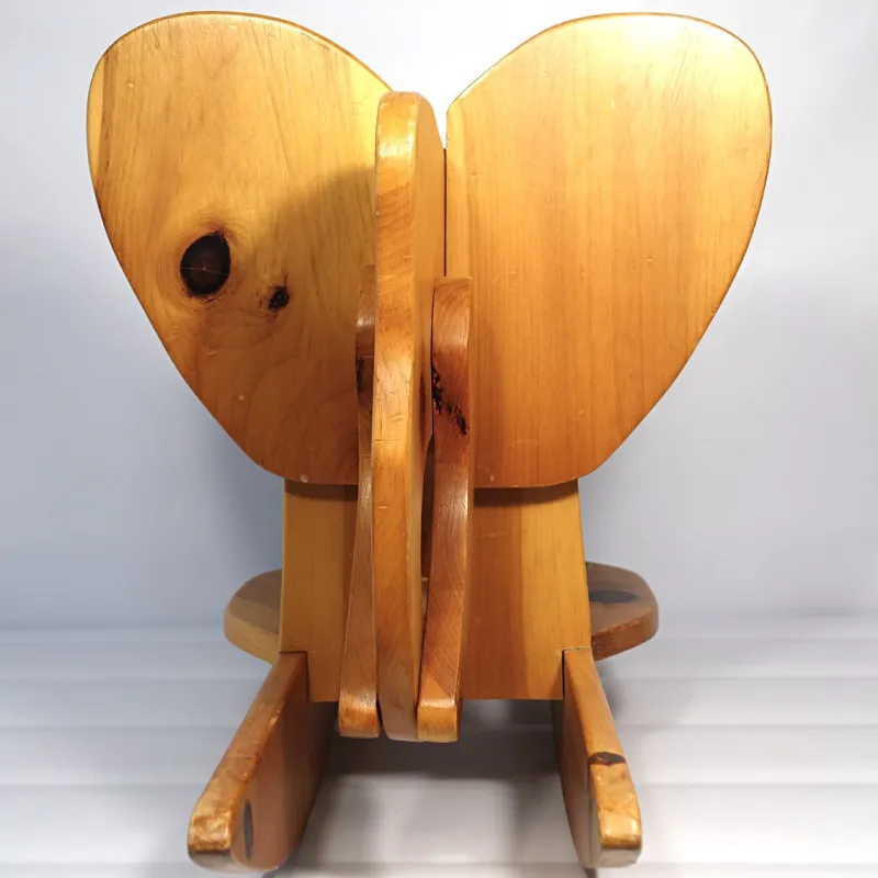Pamono Mid-Century Modern Wooden Rocking Elephant