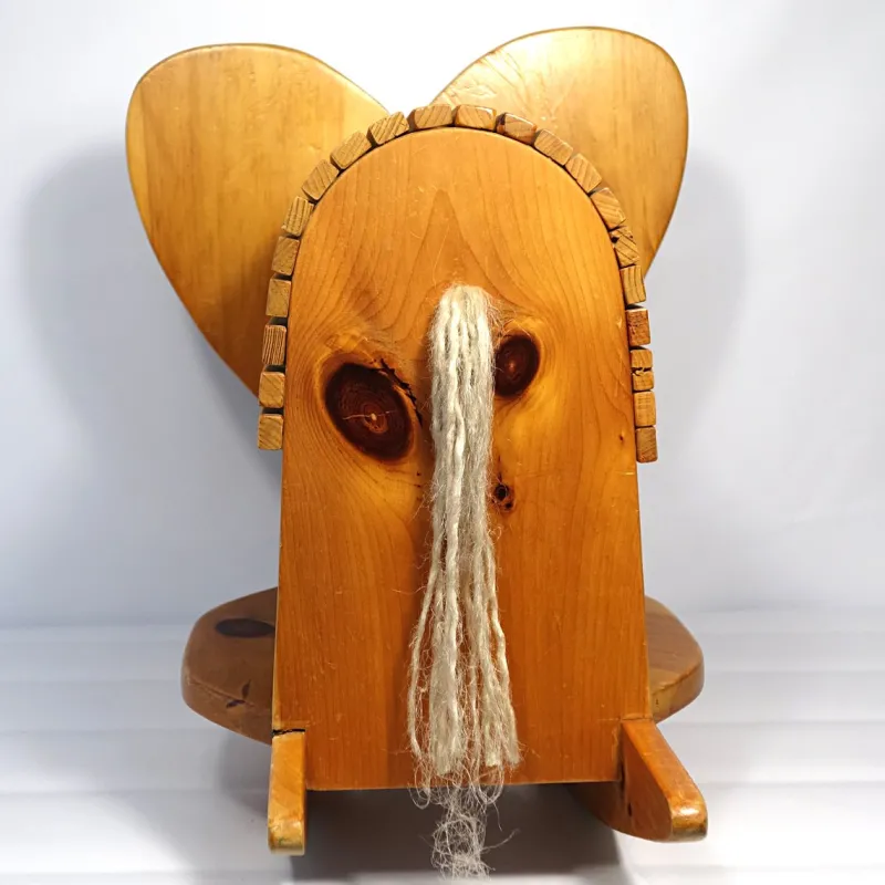 Pamono Mid-Century Modern Wooden Rocking Elephant