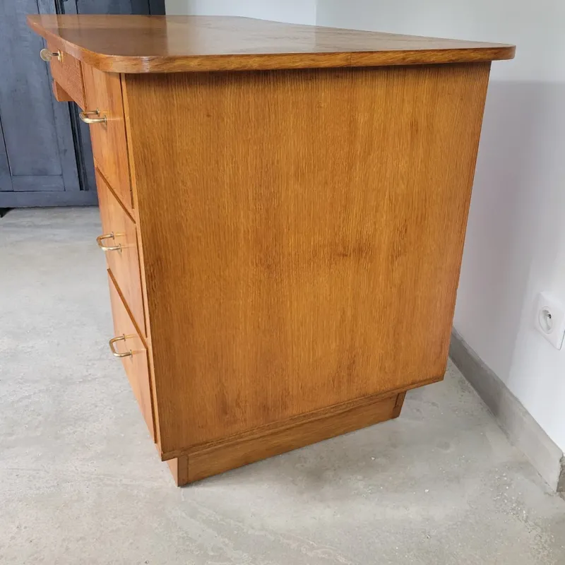 Pamono Mid-Century Modernist Desk in Golden Oak, Scandinavia, 1950s> Desks