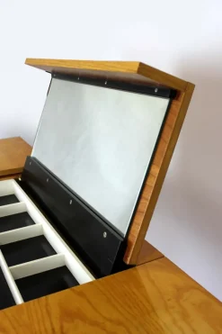 Pamono Mid-Century Modular Ash Desk with Mirror from Up Zavody, Czechoslovakia, 1970s><noscript><img width=