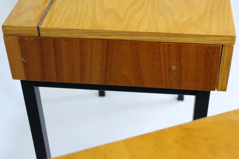 Pamono Mid-Century Modular Ash Desk with Mirror from Up Zavody, Czechoslovakia, 1970s> Dressing Tables