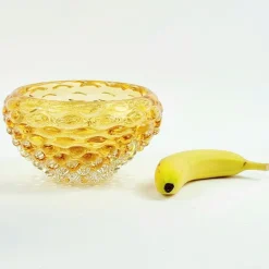 Pamono Mid-Century Murano Bubble Glass Lenti Series Bowl attributed to Ercole Barovier for Barovier & Toso, Italy, 1940s-1950s