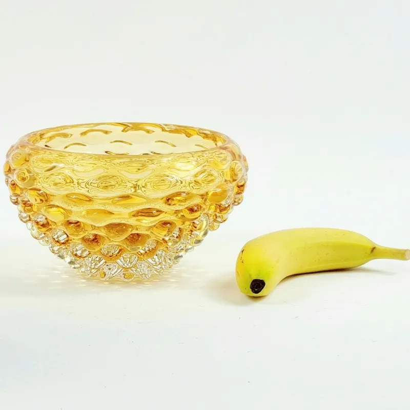 Pamono Mid-Century Murano Bubble Glass Lenti Series Bowl attributed to Ercole Barovier for Barovier & Toso, Italy, 1940s-1950s