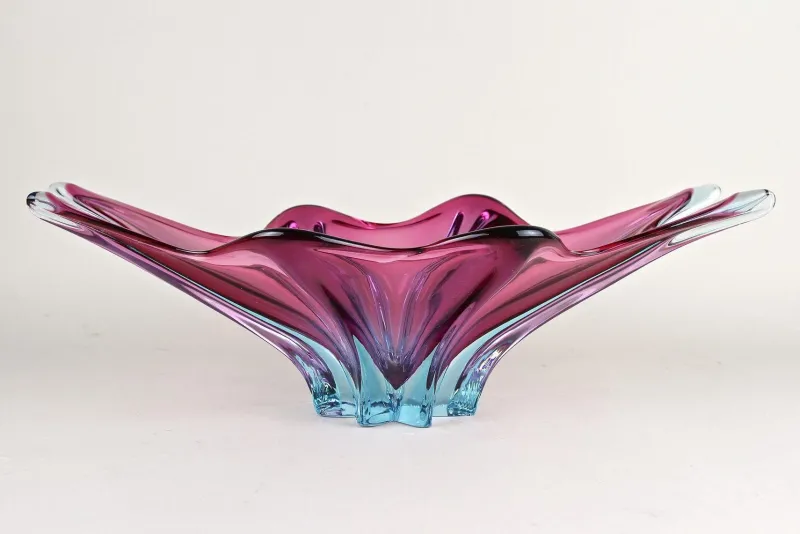 Hot Pamono Mid-Century Murano Glass Bowl in Purple-Blue Tones, Italy, 1960s