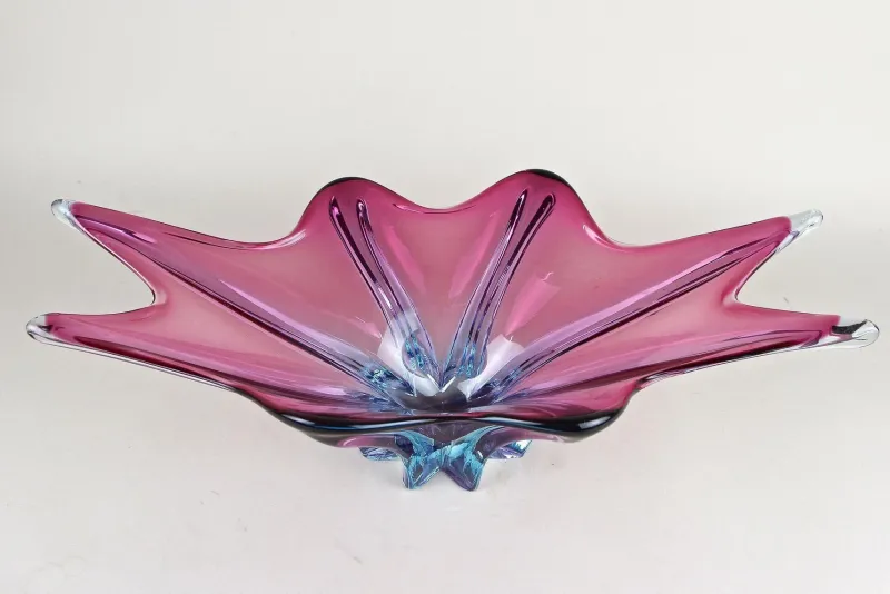 Hot Pamono Mid-Century Murano Glass Bowl in Purple-Blue Tones, Italy, 1960s