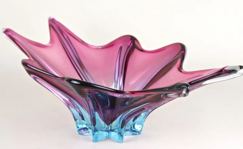 Hot Pamono Mid-Century Murano Glass Bowl in Purple-Blue Tones, Italy, 1960s