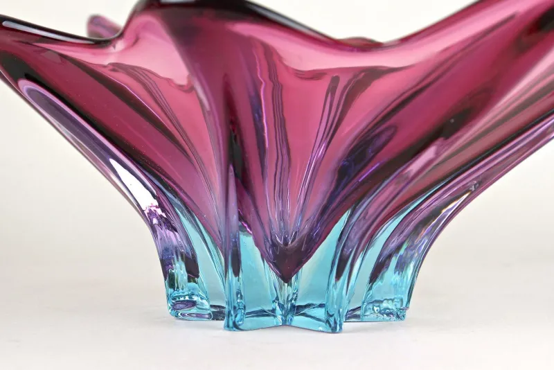 Hot Pamono Mid-Century Murano Glass Bowl in Purple-Blue Tones, Italy, 1960s