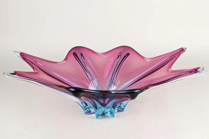 Hot Pamono Mid-Century Murano Glass Bowl in Purple-Blue Tones, Italy, 1960s