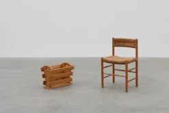 Clearance Pamono Mid-Century Oak Magazine Rack, France, 1960s