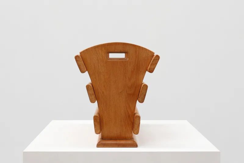 Clearance Pamono Mid-Century Oak Magazine Rack, France, 1960s
