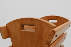 Clearance Pamono Mid-Century Oak Magazine Rack, France, 1960s
