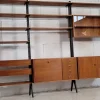 New Pamono Mid-Century Omnia Model Keralo Teak Standing Shelving System, 1960s
