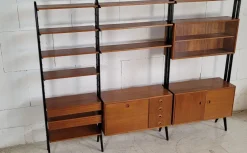 New Pamono Mid-Century Omnia Model Keralo Teak Standing Shelving System, 1960s