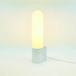 Pamono Mid-Century Opaline Glass & Chrome Wall Lights from Limburg, Germany, 1970s, Set of 2><noscript><img width=