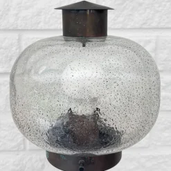 Pamono Mid-Century Outdoor Facade Lamp in Copper and Glass from Fagerhult, Sweden, 1970s><noscript><img width=