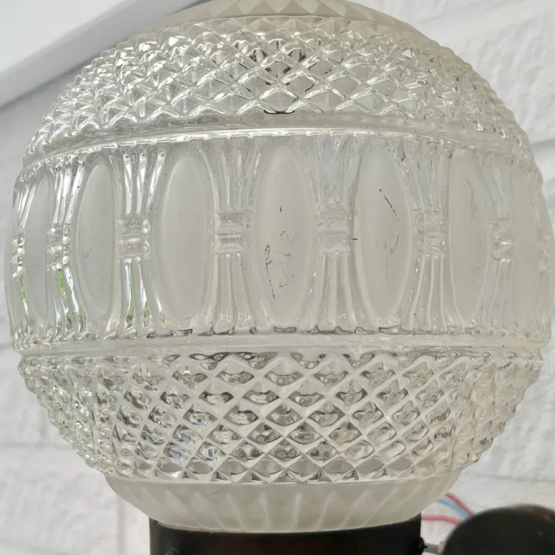 Hot Pamono Mid-Century Outdoor Facade Lamp in Copper and Glass, Sweden, 1960s