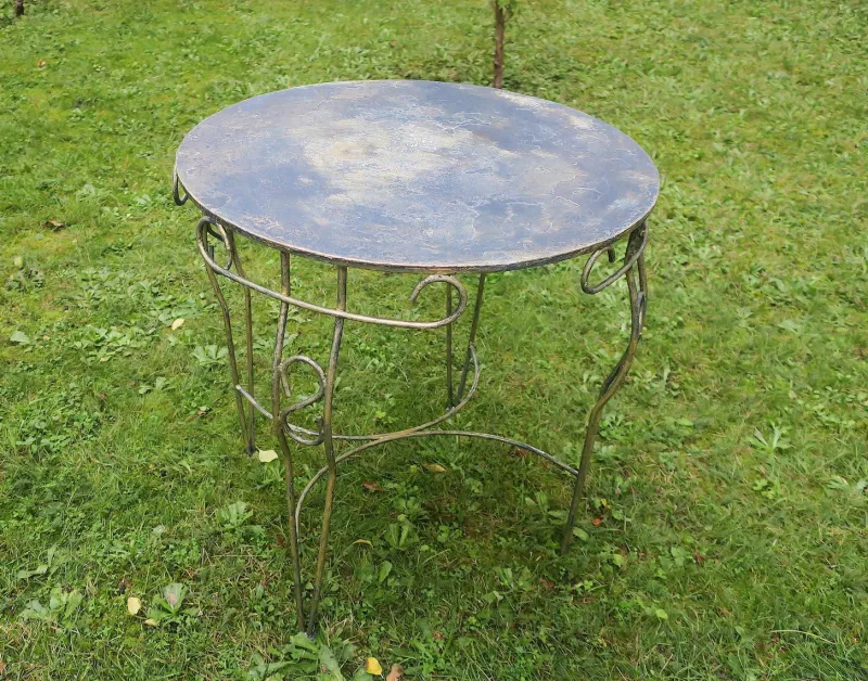 Pamono Mid-Century Painted Garden Patio Table, 1960s> Garden Tables