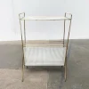 Clearance Pamono Mid-Century Perforated Metal Magazine Holder and Side Table, 1960s
