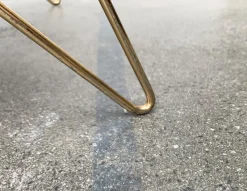 Clearance Pamono Mid-Century Perforated Metal Magazine Holder and Side Table, 1960s