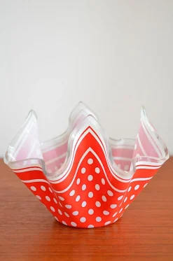 Best Pamono Mid-Century Petticoat Handkerchief Vase from Chance Glass, England, 1970s