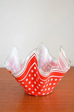 Best Pamono Mid-Century Petticoat Handkerchief Vase from Chance Glass, England, 1970s