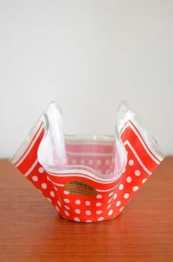 Best Pamono Mid-Century Petticoat Handkerchief Vase from Chance Glass, England, 1970s