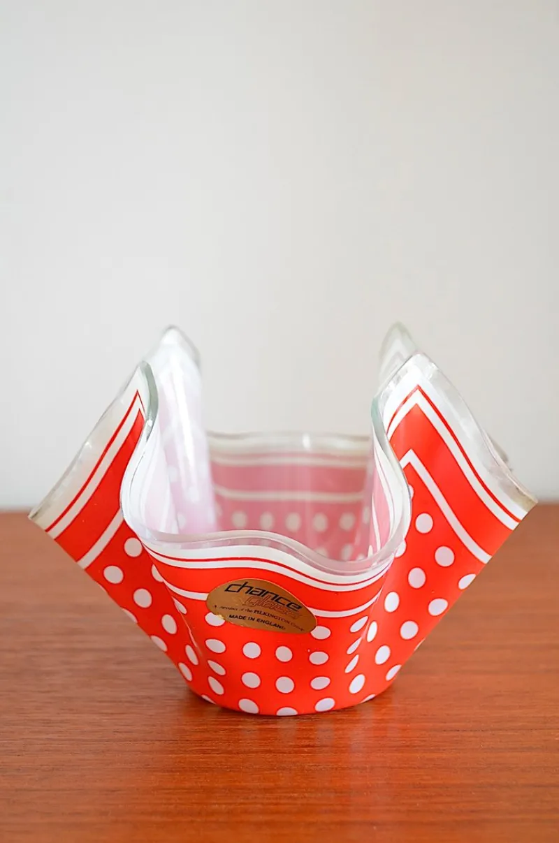 Best Pamono Mid-Century Petticoat Handkerchief Vase from Chance Glass, England, 1970s