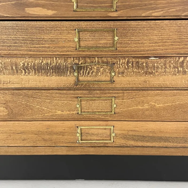 Hot Pamono Mid-Century Plan Chest with Brass D Handles from Staverton