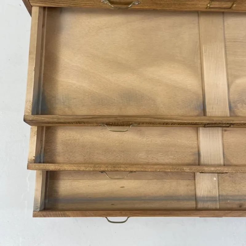 Hot Pamono Mid-Century Plan Chest with Brass D Handles from Staverton