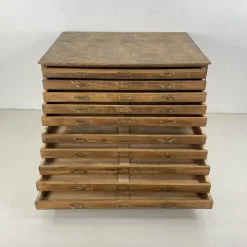 Hot Pamono Mid-Century Plan Chest with Brass D Handles from Staverton