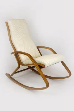 Pamono Mid-Century Plywood Rocking Chair by Ludvik Volak for Drevopodnik Holesov, 1960s> Rocking Chairs