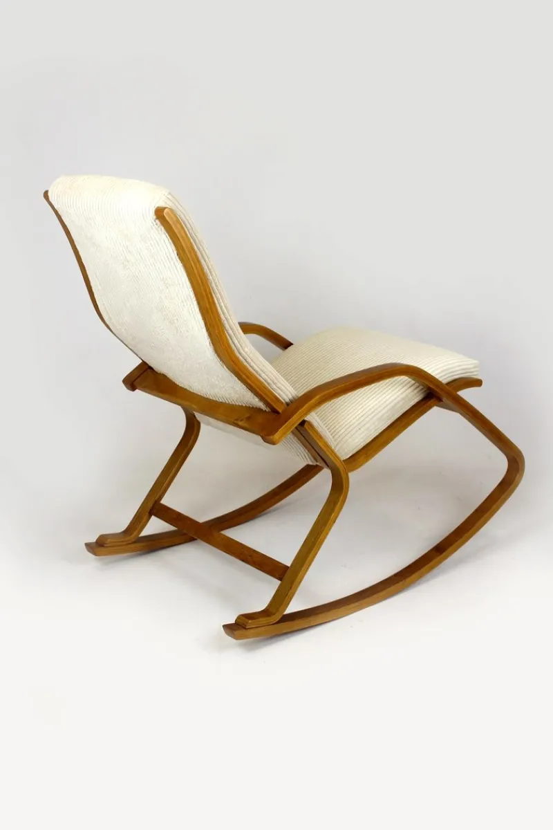 Pamono Mid-Century Plywood Rocking Chair by Ludvik Volak for Drevopodnik Holesov, 1960s> Rocking Chairs