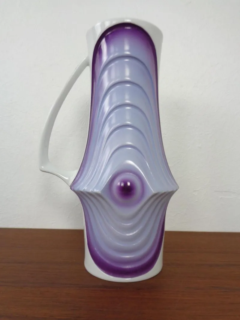 Pamono Mid-Century Pop Art Purple Vase from Royal KPM, Germany, 1960s> Vases