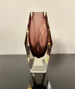 Sale Pamono Mid-Century Purple Murano Faceted Sommerso Glass Vase by Luigi Mandruzzato, 1960