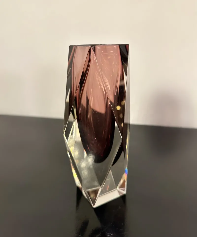 Sale Pamono Mid-Century Purple Murano Faceted Sommerso Glass Vase by Luigi Mandruzzato, 1960