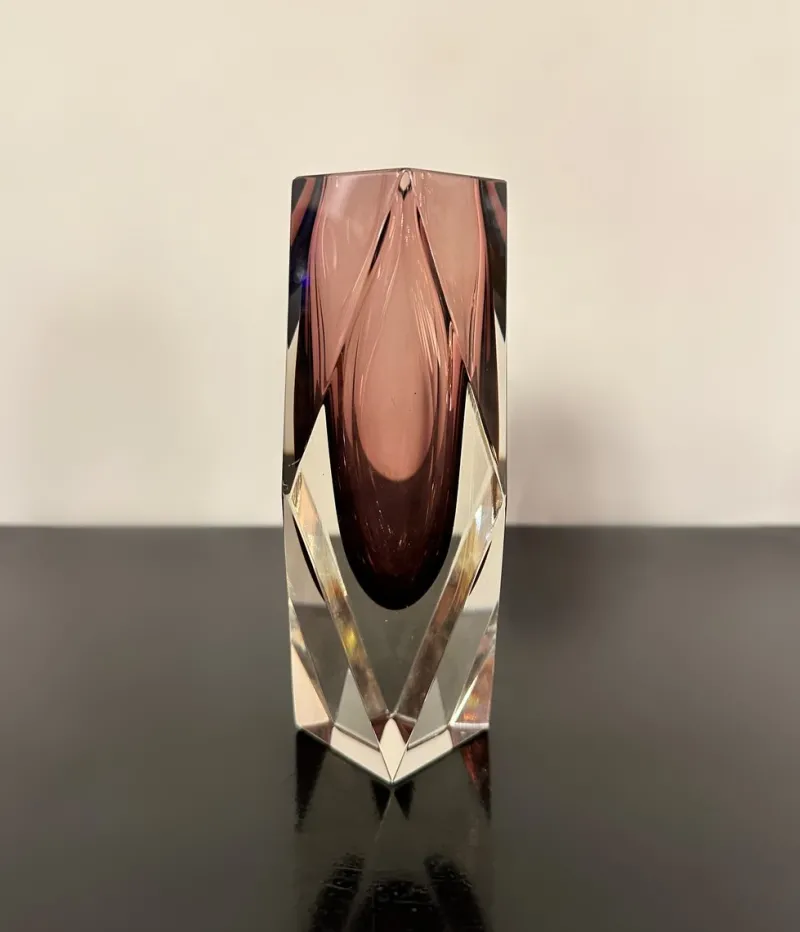 Sale Pamono Mid-Century Purple Murano Faceted Sommerso Glass Vase by Luigi Mandruzzato, 1960