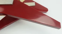 Clearance Pamono Mid-Century Push Door Handles in Red Bakelite and Aluminum, 1950s, Set of 2