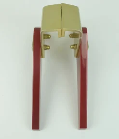 Clearance Pamono Mid-Century Push Door Handles in Red Bakelite and Aluminum, 1950s, Set of 2