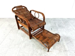 Best Pamono Mid-Century Rattan and Bamboo Garden Chair, 1950s