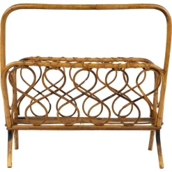 Sale Pamono Mid-Century Rattan and Bamboo Magazine Rack, Italy, 1960s