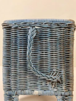 Pamono Mid-Century Rattan Elephant Basket Planter, Italy, 1970s><noscript><img width=
