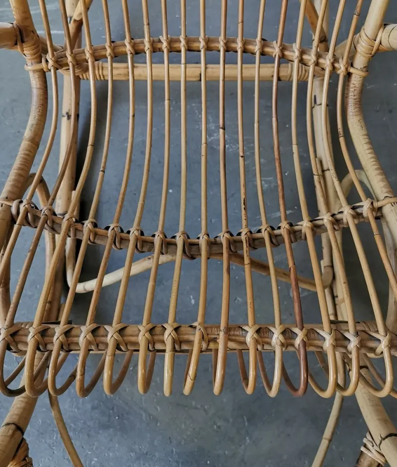 Outlet Pamono Mid-Century Rattan Rocking Chair from Rohé Noordwolde
