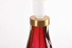 Pamono Mid-Century Red Crystal Glass Table Lamp by Carl Fagerlund for Orrefors, Sweden, 1960s><noscript><img width=