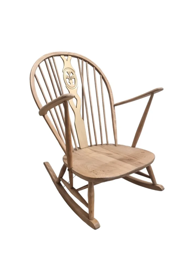 Pamono Mid-Century Rocking Chair attributed to Lucian R. Ercolani for Ercol, UK, 1950s