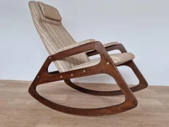Pamono Mid-Century Rocking Chair from Uluv, Czechoslovakia, 1966