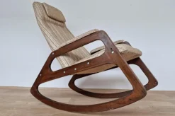 Pamono Mid-Century Rocking Chair from Uluv, Czechoslovakia, 1966