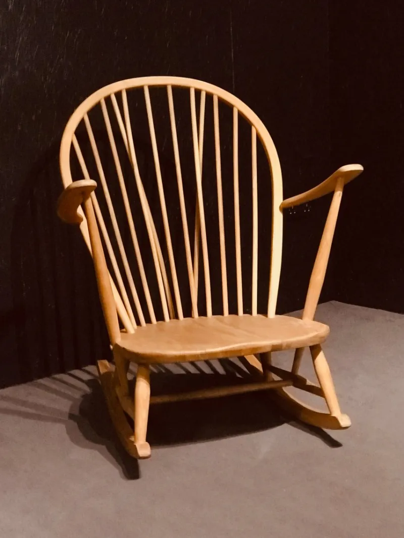 Pamono Mid-Century Rocking Chair in Light Elm by Lucian Ercolani for Ercol> Rocking Chairs