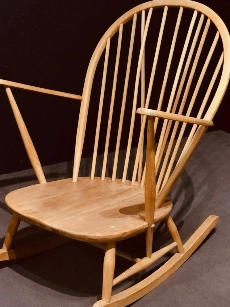 Pamono Mid-Century Rocking Chair in Light Elm by Lucian Ercolani for Ercol> Rocking Chairs