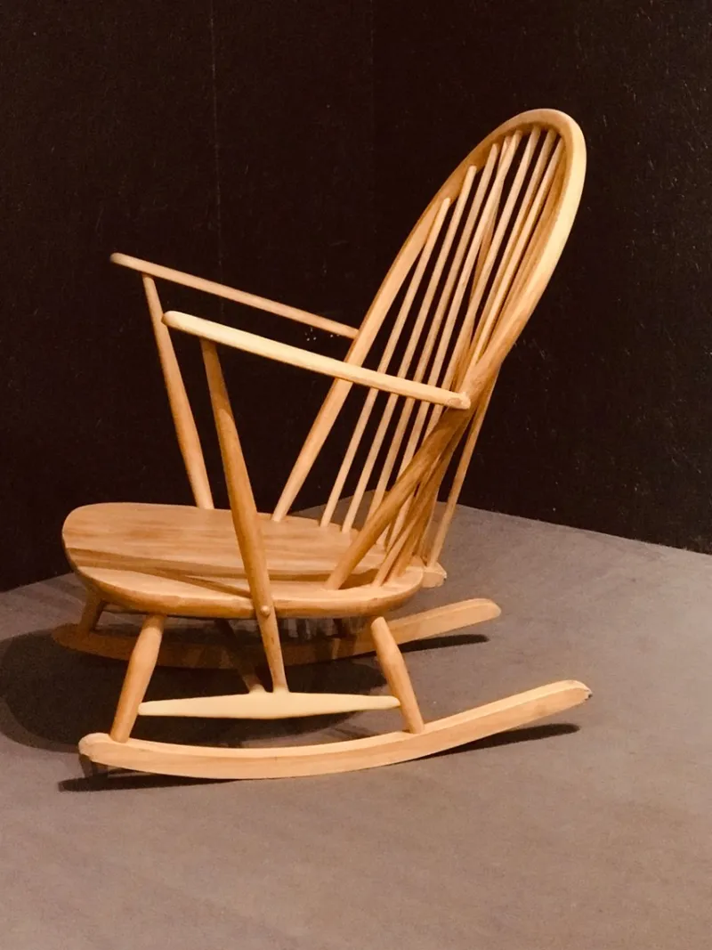 Pamono Mid-Century Rocking Chair in Light Elm by Lucian Ercolani for Ercol> Rocking Chairs